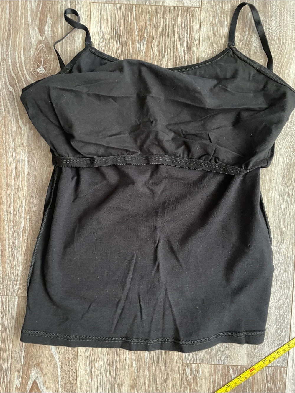 Harley-Davidson Vintage Women's XL Black Rhinestone Wing Tank Top Built In Bra - Picture 10 of 11